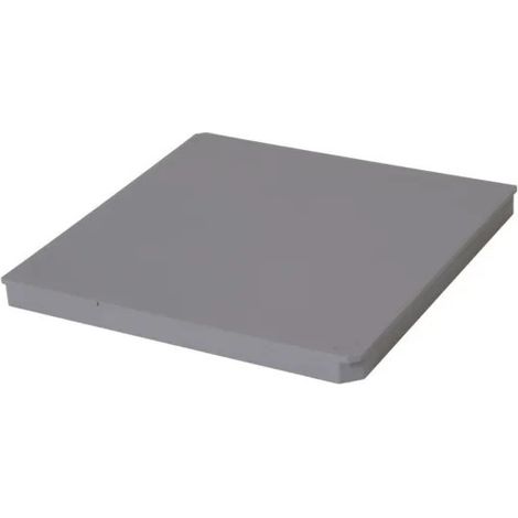 Nicoll – Couvercle piéton clipsable 25x25 gris – Polypropylène monobloc – Prédécoupe pour pied de chute E.P. – Classe A15