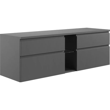 Mobile sotto lavabo sospeso 150 cm Grigio - MAGDALENA II (1/4)