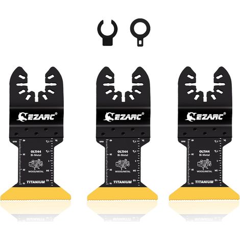 Titane Oscillant Multitool Lame pour bois, métal et matériau dur, 3-pack (1/5)