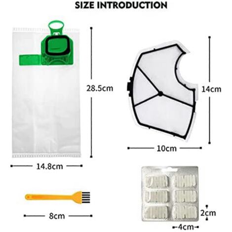 NALOOKAMIC Kit de sac pour aspirateur Kobold compatible avec Vorwerk Kobold VK140 VK150- (1/4)