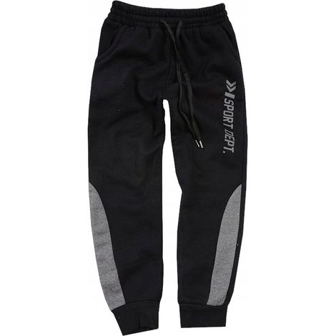 Jungen-Jogginghose, dicker, isoliert, sportlich, schwarz, Größe 4 J193o