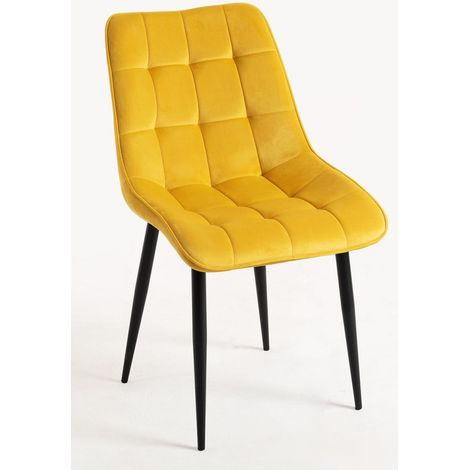 Sillas Comedor - Silla Cade Terciopelo - Amarillo