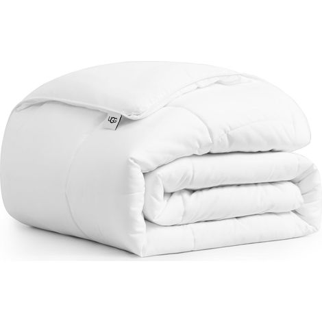 Couette Basique hypoallergénique pour lit Double Couverture matelassée Lavable en Machine Couette Alternative Cousue en carré lit Double/Grand lit Blanc Vif 23742 (1/5)