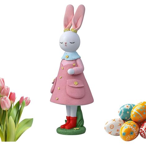 Osterhase aus Harz entzückende Dekoration Hasenfigur zur