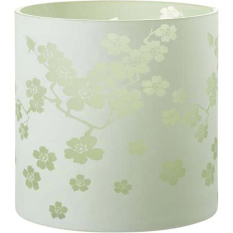 Photophore Design en Verre "Fleurs" 24cm Vert (1/4)
