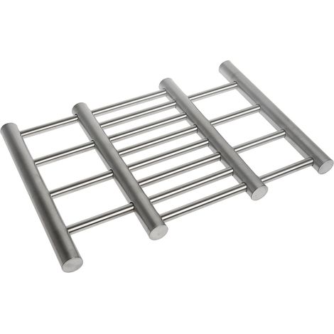 Dessous de Plat Extensible en Acier Inoxydable pour Casserole, Poêle, Plat de Cuisson - Extensible de 20 à 38 cm x l 22,5 cm