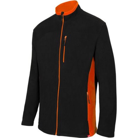 Chaqueta Polar Bicolor NEGRO/NARANJA 3XL