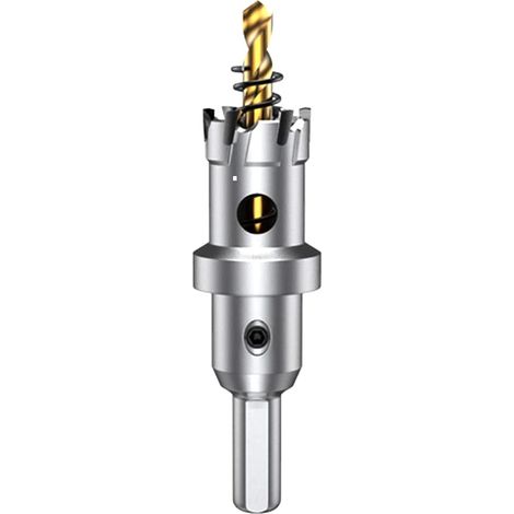 22mm Scie à Cloche en carbure de tungstène, TCT Foret de scie trépan avec 1 forets pilote plaqués titane pour acier inoxydable, feuille, métal…