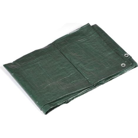 Telone Impermeabile con Occhielli 6x7m in Polietilene Verde
