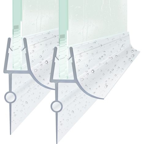 WDWRITTI Duschdichtung 2x100cm Dichtung für 4-6mm Glastür Duschwand Badewanne Duschkabine Wasserabweiser Schwallschutz Duschdichtungen für Duschtüren, Transparent