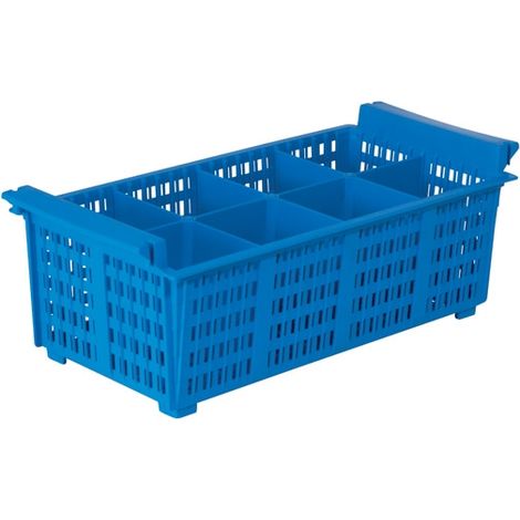 Panier de Lavage pour couverts 430 x 205 x 14mm - Bleu - Matériel CHR Pro