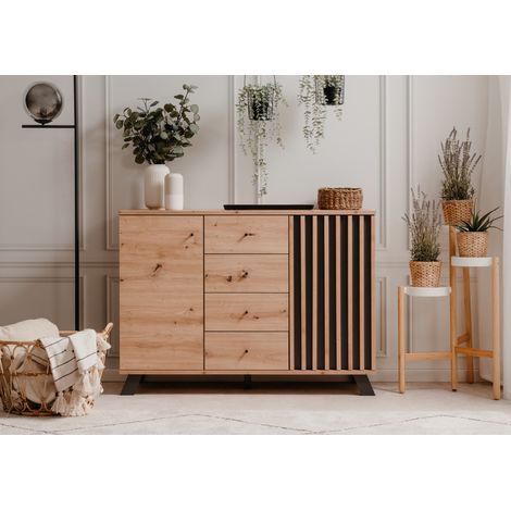 CREDENZA MOD. MEDAN CM 120X37.5 H. 85 ARTISAN OAK E ANTRACITE (1/5)