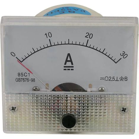 Ampèremètre analogique CC 85C1-A, indicateur de panneau 30 A, ampèremètre mécanique - JXLGV (1/5)
