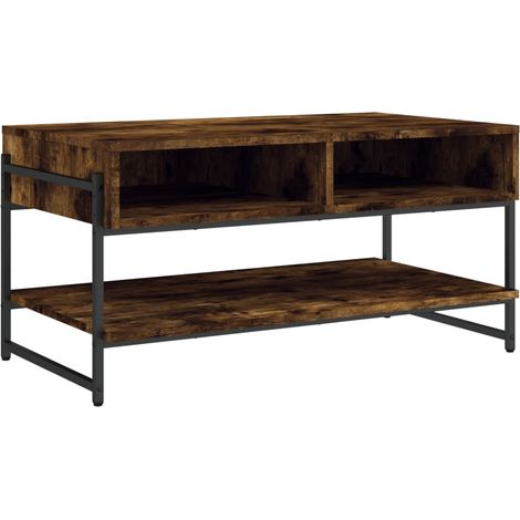 Coffee Table Smoked Oak 90x50x45 cm Engineered Wood vidaXL (1/5)