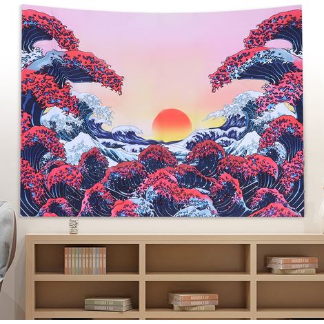 Tapisserie murale multifonctionnelle, serviette de plage, couverture douce, rideau de porte, décoration intérieure, 150 x 150 cm (1/5)