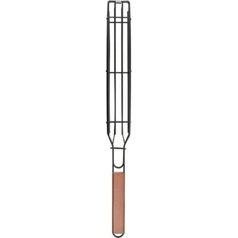 Panier À Barbecue - Acier Inoxydable - Couvercle Pivotant - Pour Poisson Légumes Viande - 49 Cm - 1 Pièce (1/3)