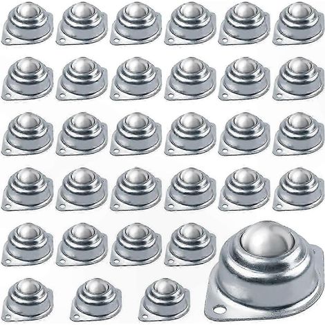 Roulettes à billes en acier au carbone 1 pouce, 32 unités de transfert montées pour systèmes de convoyage (1/5)