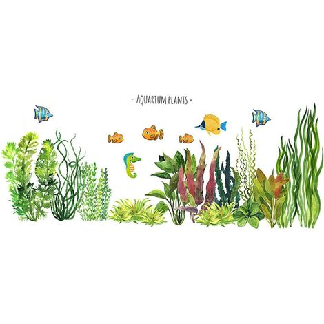 Stickers muraux poissons aquatiques amovibles décoration de (1/5)