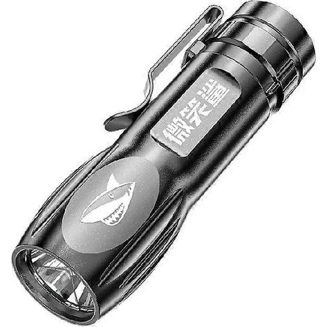 Mini lampe torche ultra-puissante pour la maison/le camping, étanche, lumière dure - Puissance moyenne - Mode stroboscopique (1/4)