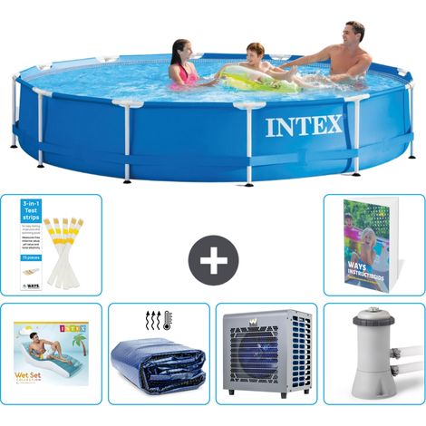 Intex Piscina con struttura Rotonda - 366x76 cm - 7-pezzi S112 (1/5)