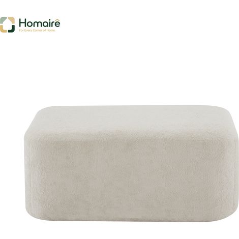 Pouf modulable en velours beige 96 x 69 x 45 cm HOMAIRE