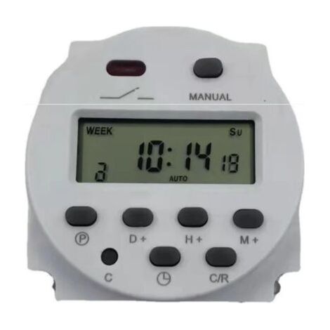 NALOOKAMIC  12V Mini LCD Numérique LCD Puissance Programmateur Hebdomadaire Commutateur de Relais Minuterie Numérique Commande de Minuterie