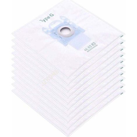 lot de 10 Filtre à manches pour sacs à poussière pour Bosch Type G/MegaFilt Super Tex BBZ41FG 468383,VBBS600V00,6000...6999,32A2,42A04