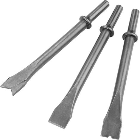 3Pcs Jeu de Burins Pneumatiques à Marteaux Pneumatiques Jeu de Forets Pneumatiques à Marteaux Très Longs (1/5)