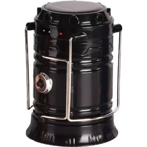 Tragbare Campinglampe, schwarz, 9913,5 cm, 1 Stück, wiederaufladbar, wasserdicht, Wanderlaterne, Campinglampe fürs Zelt. (1/5)