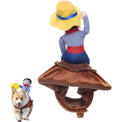 Cowboy Rider Dog Costume – Polyester Cotton Funny Horse (1/5)