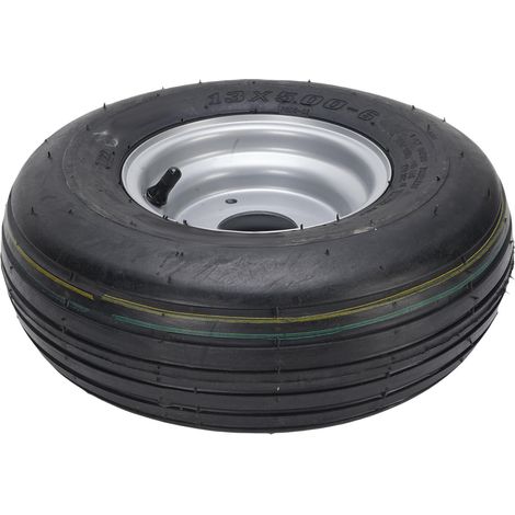 Pneu ATV 13x5.00-6 6in avec jante antidérapant – UTV quad véhicule tout-terrain go kart mini bike tondeuse argent (1/5)