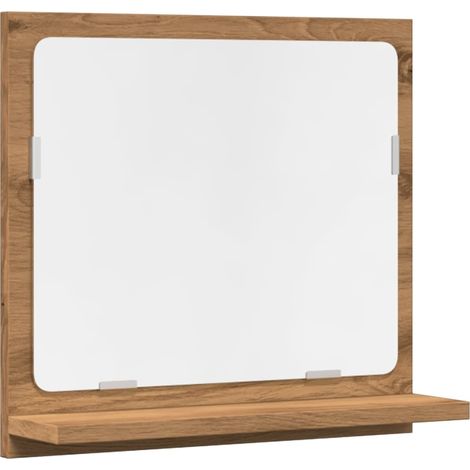 Maison Exclusive - Badspiegel mit Ablage Artisan-Eiche 40x11x37 c