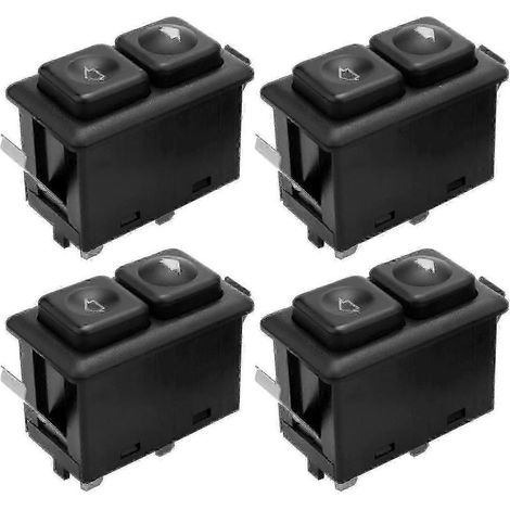 Set di 4 interruttori della luce per alzacristalli elettrici e tettuccio apribile per BMW E30, E24 e E28, dal settembre 1986 (rif. 61311381205, 61 31 1 381 205) (1/5)