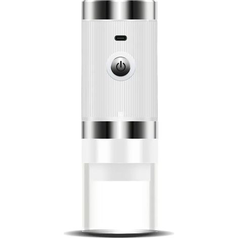 Tragbare Kaffeemaschine, tragbare elektrische Kaffeemühle, vollautomatisch, weiß (1/5)