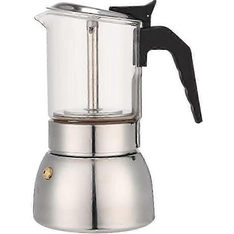Cafetière italienne en acier inoxydable de 300 ml, compatible avec les plaques à induction et les cuisinières à gaz (Prota QAQ) (1/5)