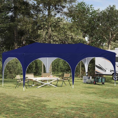 Carpa Plegable para Fiestas 575 x 288 x 245 cm Azul Tela Oxford
