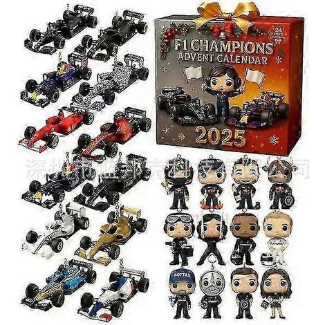 Calendrier de l'Avent de Noël sur le thème des champions de F1 - Boîte surprise 2025 (1/2)