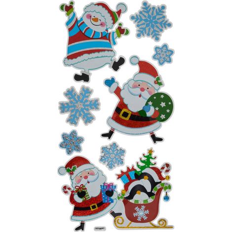 Weihnachtsfiguren-Aufkleber „Ho Ho Ho“, 18 x 35 cm - (1/4)