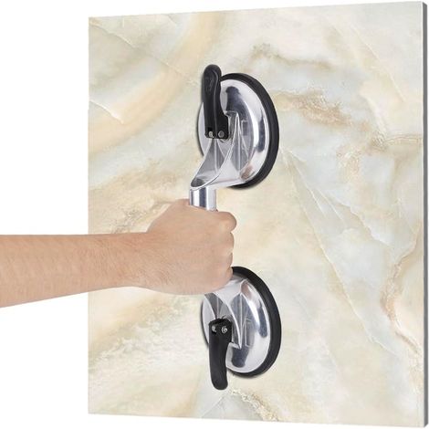 Ventouse Double Aluminium Ventouse de Manutention Double Capacité de Levage Maximum de 105 kg à Plat et de 85 kg à Verticale pour Transporter de L'électroménager Lave Linge Gazinière Frigo(1 pièce) (1/4)