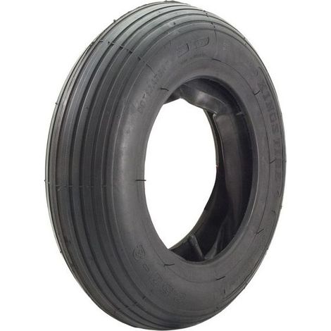 Pneu agraire pour brouette 350 x 8 – 4 plis – Livré avec chambre à air – Pour terrains accidentés (1/2)
