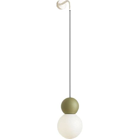 Applique moderno top light cottage 1228 a g9 led vetro metallo, colore verde