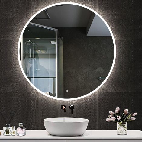 OCEAN 100x100cm Specchio da bagno rotondo a LED, antiappannamento, dimmerabile all'infinito (1/5)