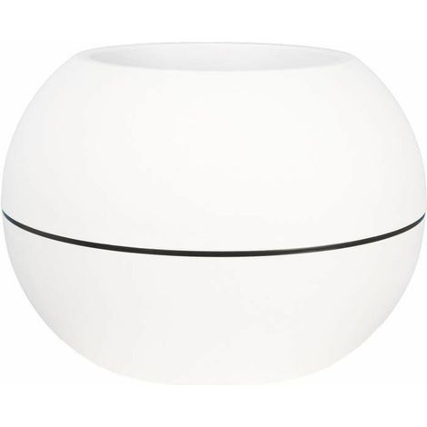Pasto circular RIVIERA GRANIT BOULE - Plástico - Diámetro 40 cm - Blanco (1/2)