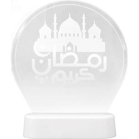 Eid Mubarak 3D-LED-Tischleuchte in verschiedenen Farben mit Fernbedienung, Ramadan-Dekoration für islamische Familienfeiern (1/5)