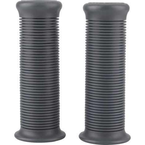 Paire de 1 pouce 25mm / 1.1 pouce 28mm Universel Moto Vintage TPU Poignée Guidon Grip Gris Foncé (1/5)