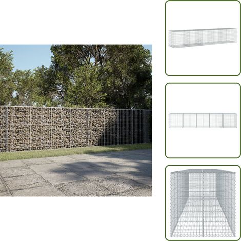vidaXL Panier gabion avec couvercle 500x100x100 cm fer galvanisé (1/5)