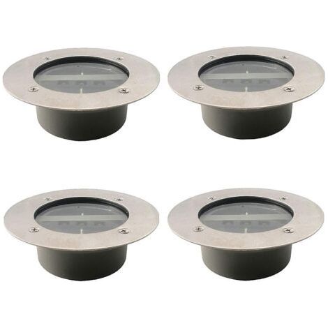Outdoor Solar Light, 4 Pack 3 LED Spotlight - Waterproof IP65, Garden Decoration, Cool White (1/5)