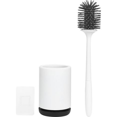 Langstielige Toilettenbürste mit Wandhalterung – Badezimmer-Reinigungszubehör (1/5)