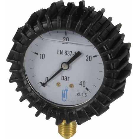 Manomètre inox, glycérine Ø 63mm, 0/40bar, avec évent de sécurité - DIFF