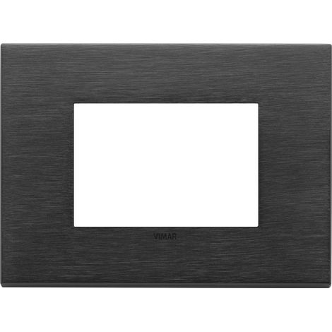 Placca 3M nero spazzolato Vimar  22653.13